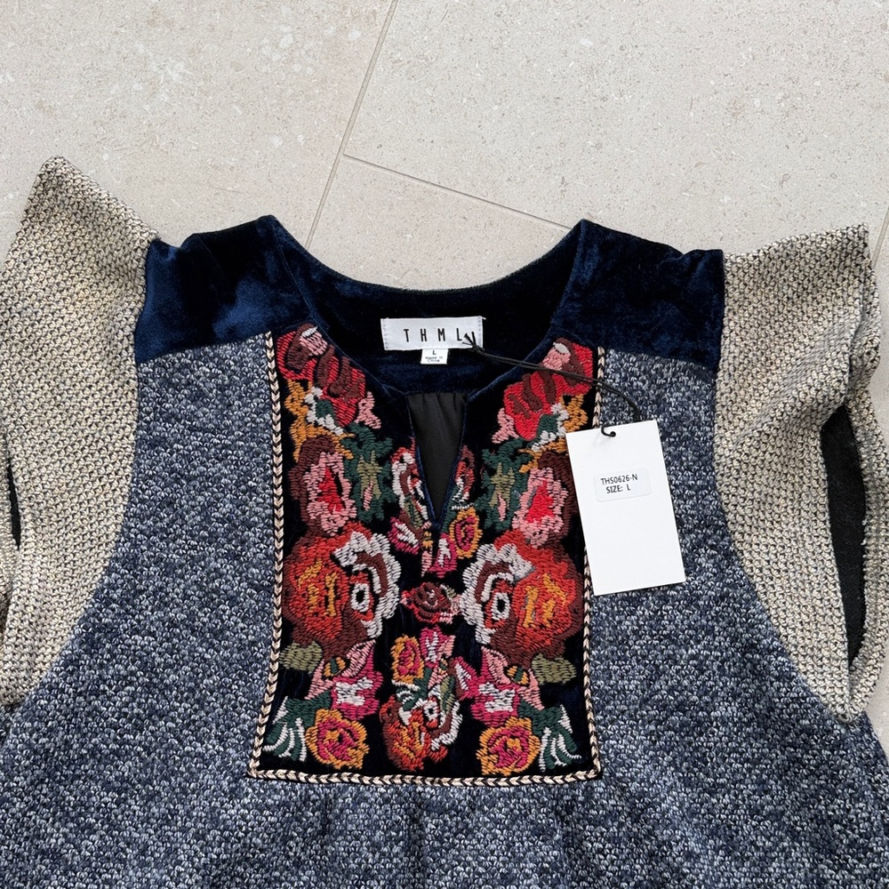 THML Dress with Floral Embroidery - Picture 4 of 5